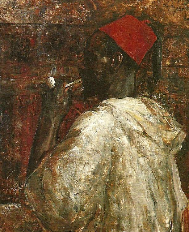 Ernst Josephson Rokande neger oil painting picture